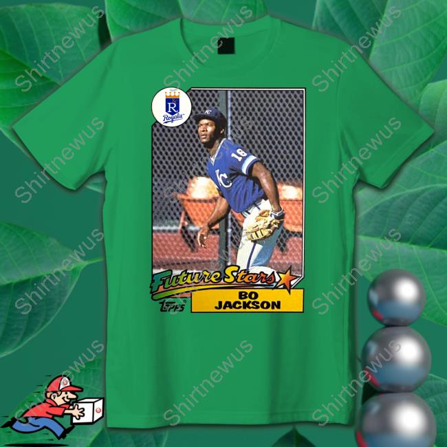 Kansas city royals 1987 topps future stars bo jackson royals shirt