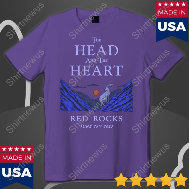 The Head And The Heart Merch Red Rocks 2023 Event T-Shirt The Head And The Heart Merch Red Rocks 2023 Event T-Shirt