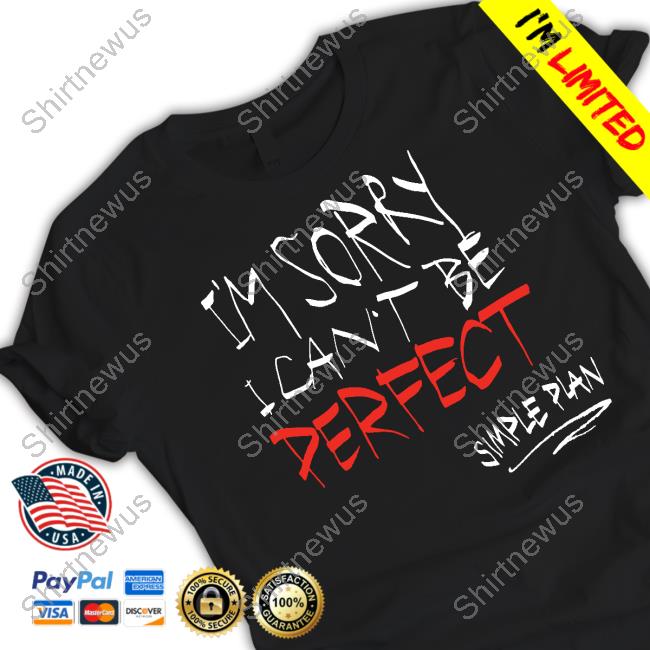 Simple Plan Merch Simple Plan I'm Sorry I Can't Be Perfect Hooded Sweatshirt Simple Plan Merch Simple Plan I'm Sorry I Can't Be Perfect Hooded Sweatshirt