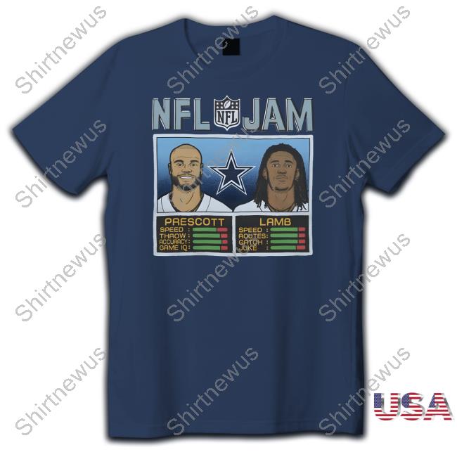 Official Homage merch NFL jam Cowboys prescott and lamb T-shirt