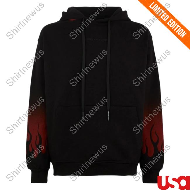 Official Vision Of Super Red Negative Flames Black Hoodies Official Vision Of Super Red Negative Flames Black Hoodies