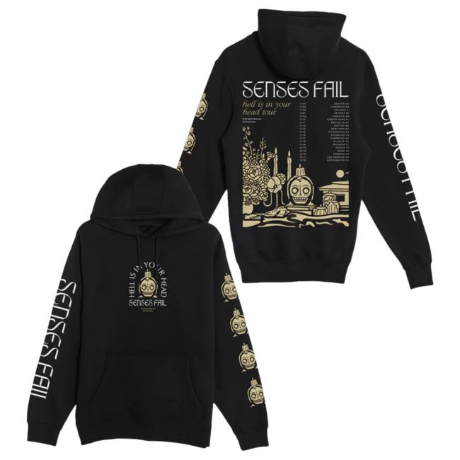 Official Senses Fail Mtd Merch Hiiyh Hell Is In Your Head Tour Crew neck Sweatshirt Official Senses Fail Mtd Merch Hiiyh Hell Is In Your Head Tour Crew neck Sweatshirt
