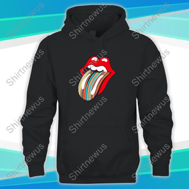 2023 The Rolling Stones × Paul Smith Signature Stripe Tongue Logo Tee 黒