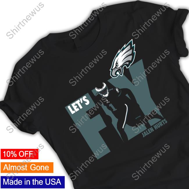 JALEN HURTS PHILADELPHIA EAGLES T-SHIRT. FLY EAGLES FLY T-SHIRT.