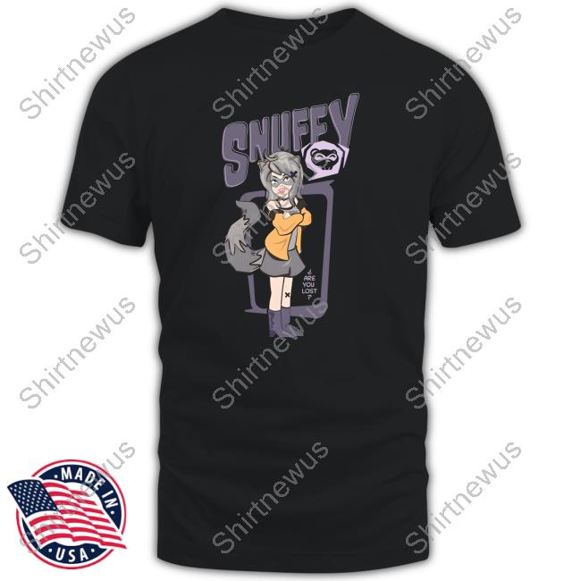 Snuffy Retro Raccoon Are You Lost Black Tee Shirt Snuffy Retro Raccoon Are You Lost Black Tee Shirt