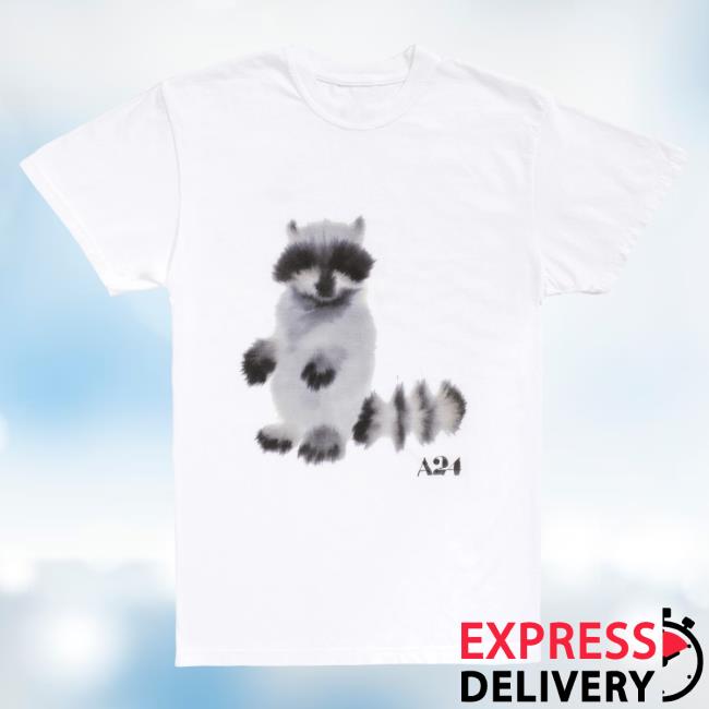 Official A24 Merch Store A24 x Rop van Mierlo Raccoon Watercolor