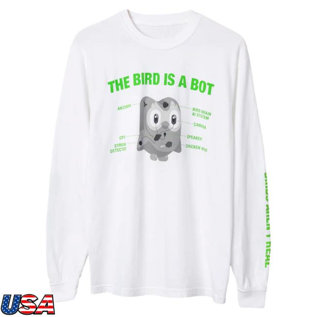 Official Duolingo Merch The Bird Is A Bot Long Sleeve Hot Shirt Official Duolingo Merch The Bird Is A Bot Long Sleeve Hot Shirt