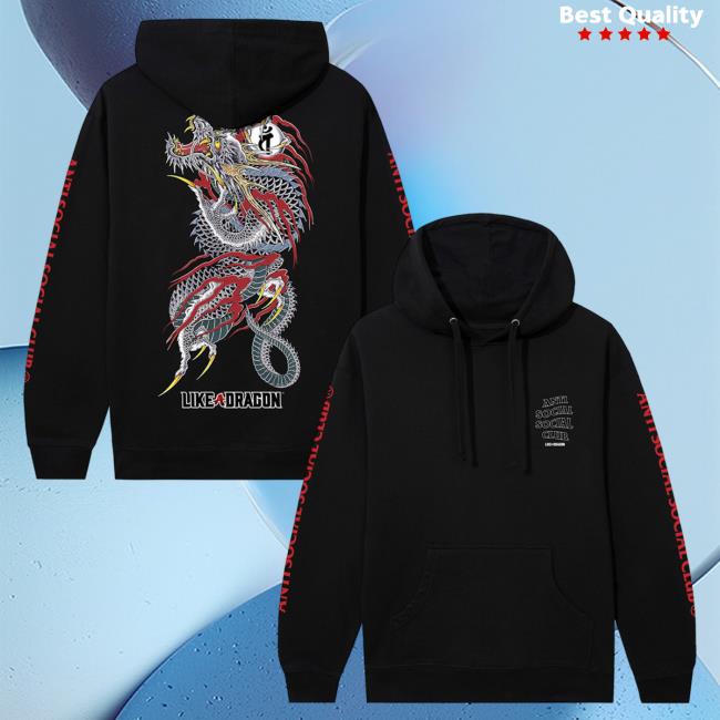 Anti social social club best sale hoodie dragon