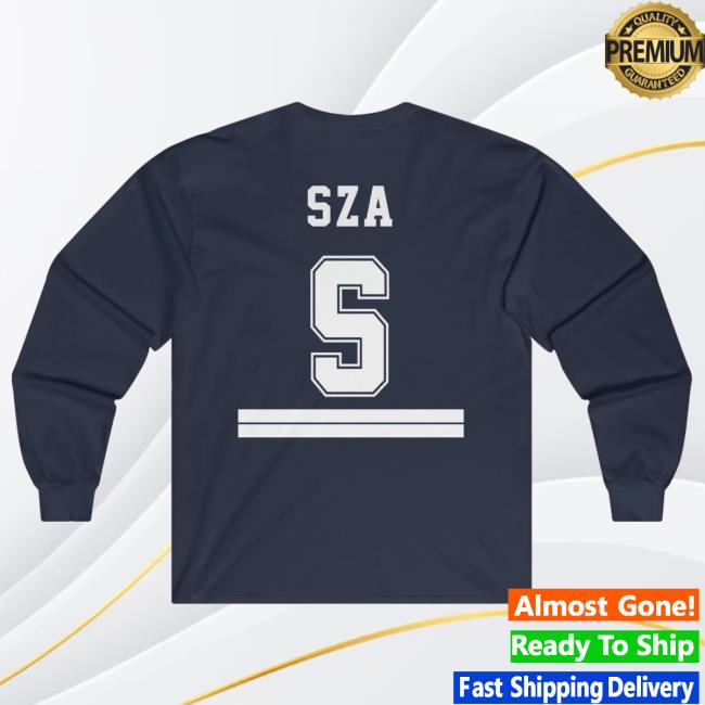 SZA SZA SOS Tour Jersey Midnight Navy White Long Sleeve Tshirt