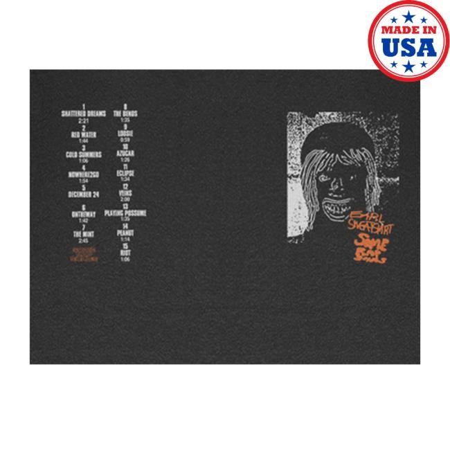 Earl Sweatshirt Some Rap Songs Tracklist New T-Shirt | Earl Sweatshirt Official Store Earl Sweatshirt Some Rap Songs Tracklist New T-Shirt | Earl Sweatshirt Official Store