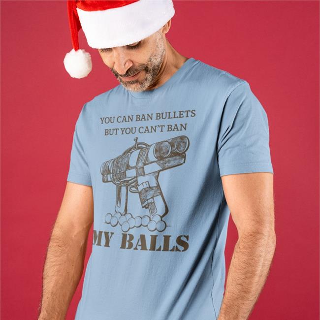 Bunker Branding Co Store You Can Ban Bullets But You Can’T Ban My Balls Japanese Pipe Gun T-Shirts Brandon Herrera
