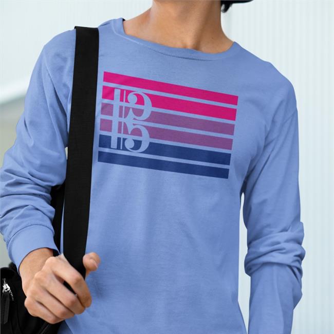 Threatening Music Notation Bisexual And Alto Clef Bi Flag T Shirt
