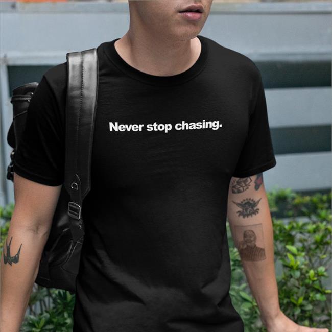 Reed Timmer Store Never Stop Chasing V Neck T Shirt Reedtimmeraccu