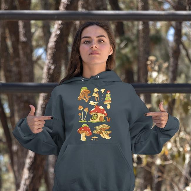 Boomerna Merch Boomerna Mushroom Hoodie Black