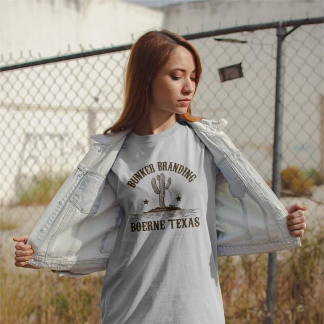 Bunker Branding Merch Bunker Branding Boerne Texas T Shirt Bunker Cactus