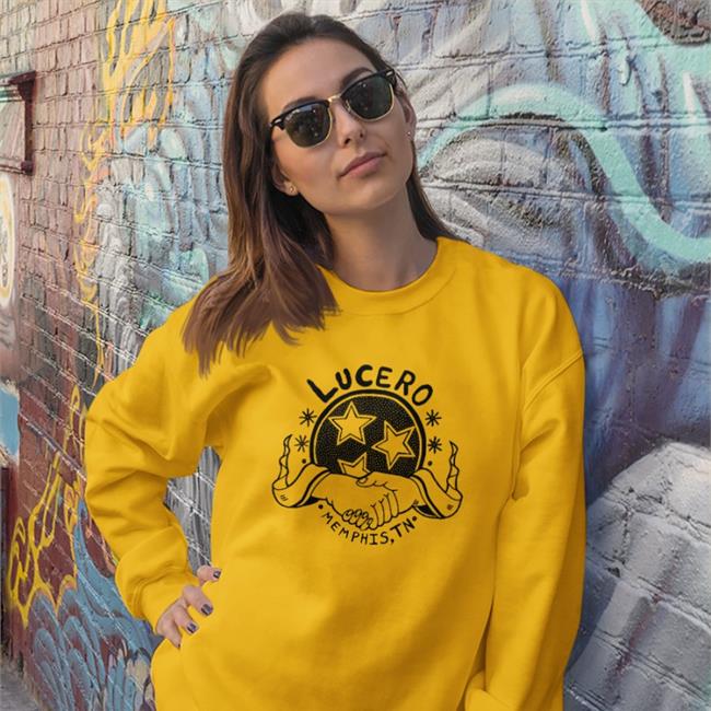 Lucero Merch Rough Handshake Long Sleeve