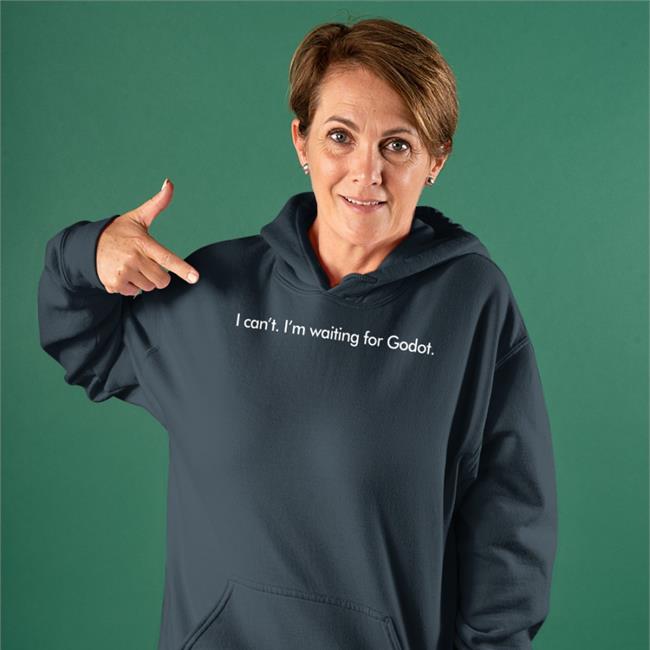 I Can't I'm Waiting For Godot Long Sleeve T Shirt Marc Bonanni