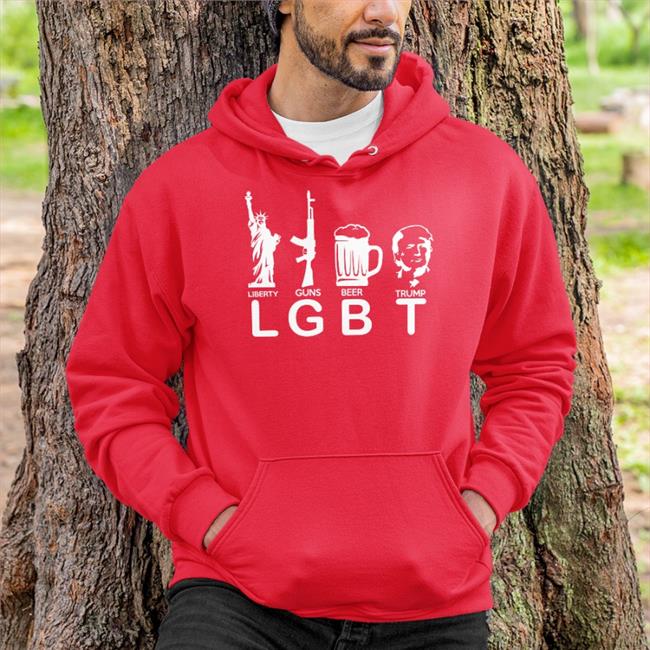 Lil Nas X Lgbt Liberty Guns Beer Trump Shirt