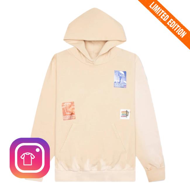 Official Feature Merch Store Shop Real Bad Man Lotta Tyvek Pullover Sweatshirt - Yellow Tie Dye Feature Apparel Clothing