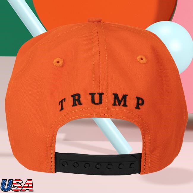 Official Donald Trump Merch Store Jack O’Lantern Cap ’25 Orange