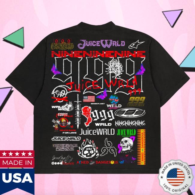Official 999 Club Juice Wrld Merch Store 999 Wrld Moto Tees Black 999Club Clothing Juicewrld