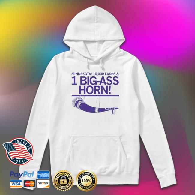 Official Minnesota 10,000 Lakes & 1 Big-Ass Horn Hooded Sweatshirt