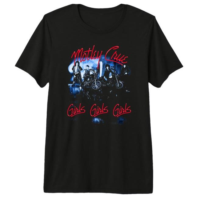 Mötley Crüe - Girls Girls Tracklist Crewneck Sweatshirt Motley Crue Official