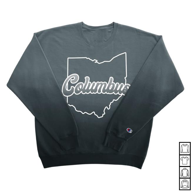 Official Ohio Clothing Merch Black Ombre Crew neck