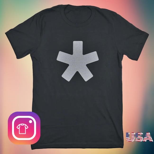 Official To The Stars Clothing Shop Store Asterisk Bold Metallic T-Shirts Black