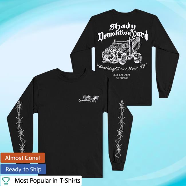 Official Eminem Merch Shady Demolition Barbed Wire Longsleeve