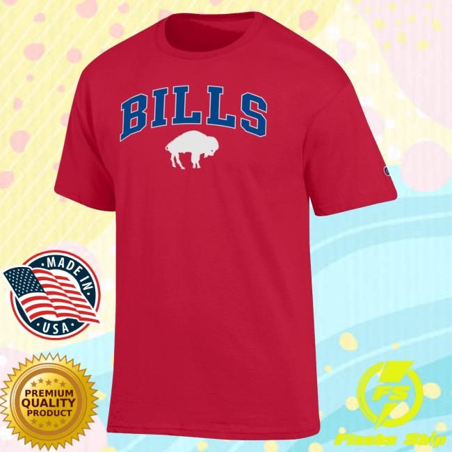 Buffalo Bills Brand Red Arch Logo Print Tee