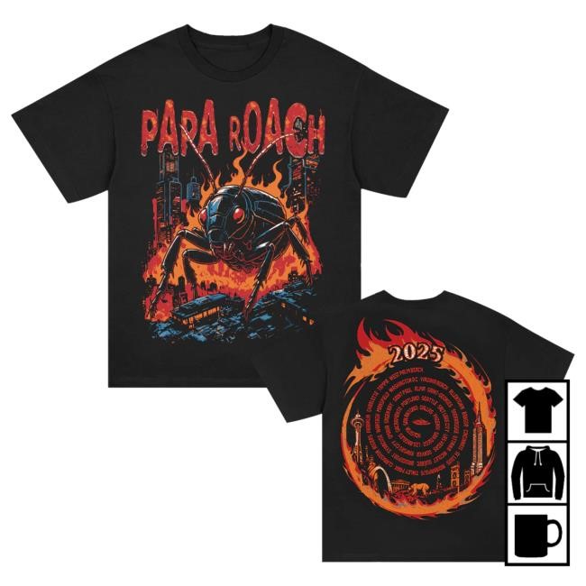 Official Papa Roach Roachzilla 2025 North American Tour Hot Shirt (Black)