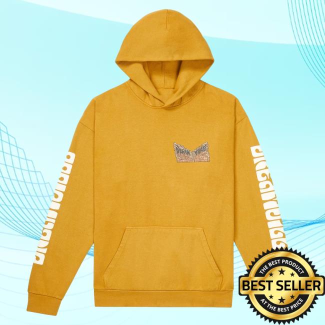 Official Dreamville Merch Red Rocks Collectible Hooded Sweatshirt Gold Dreamville Records