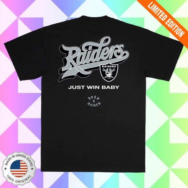 Unisex Las Vegas Raiders Born x Raised Black Pro Script Shirt NFL Shop Store