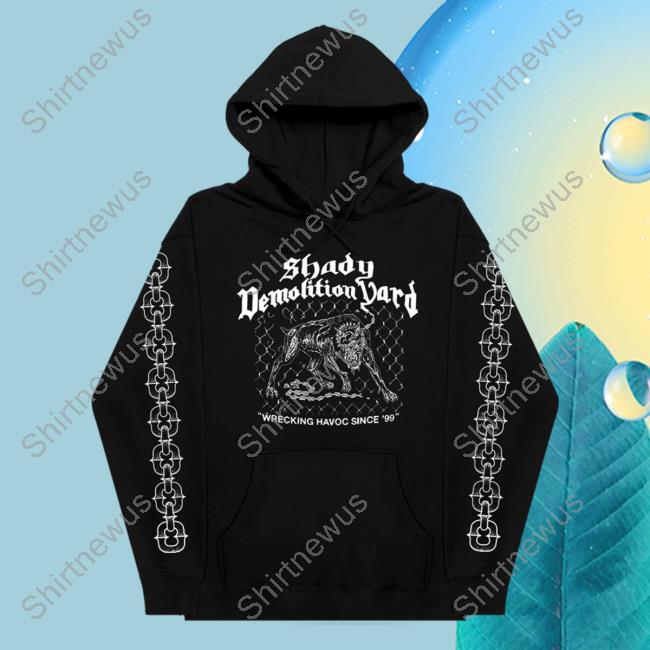 Official Eminem Clothing Store Shop Merch Slim Shady Demolition Junkyard Dog Sweater Black
