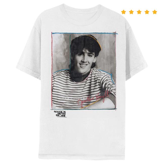 Official Merch Bar New Kids On The Block Store Jonathan Vintage Photo T Shirt White MerchBarNewKidsOnTheBlock Nkotb