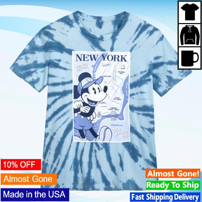 Official Clothing Store Merch Shop Disney Mickey Mouse New York City Tie-Dye T-Shirts ShopDisney