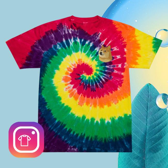 Official Liberty Maniacs Doge Tie-Dye T Shirt Classic Rainbow Libertymaniacs