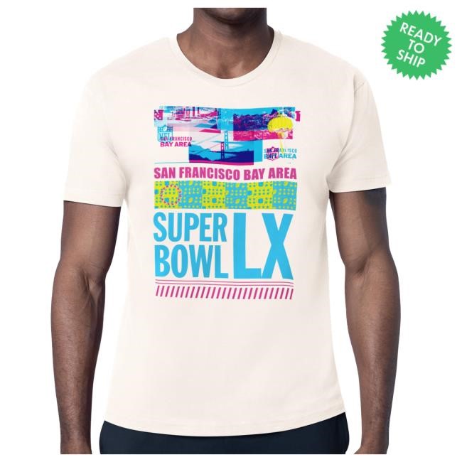 Official NFL Starter White Super Bowl LX Bay Area Bash T-Shirt