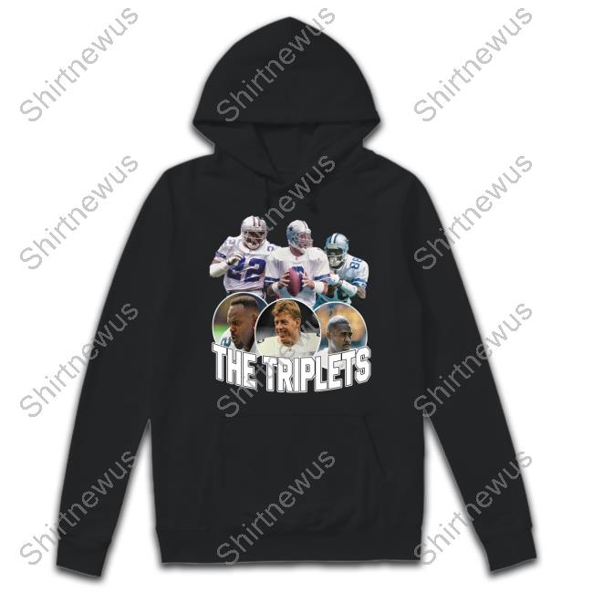 Dak Prescott The Triplets Shirts Emmitt Smith Troy Aikman & Michael Irvin Dallas Cowboys