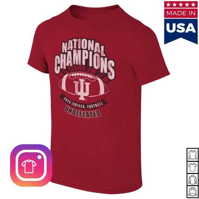 NCAA College NCAA Indiana Hoosiers 2025 National Champions Youth T-Shirt
