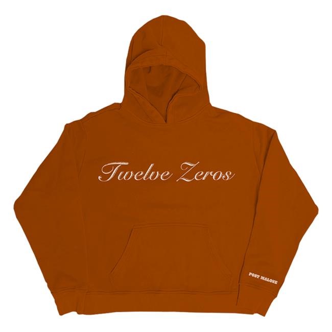 Post Malone Official Merch Shop – Post Malone Twelve Zeros Pullover Sweatshirt Hooded Post Malone Merchandise Collections