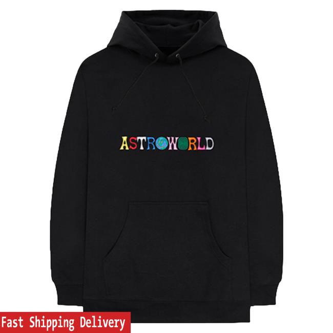 Official Travis Scott Merch Store Travis Scott Astroworld Logo Tees Black TravisScott Shop
