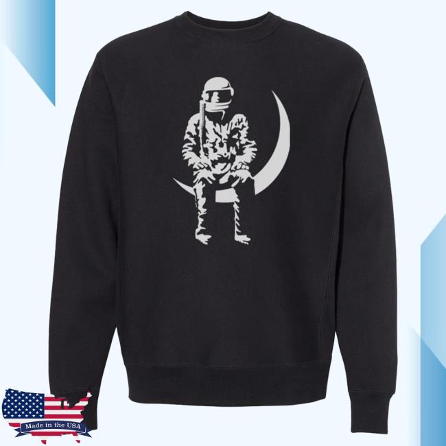 Official To The Stars Store Clothing Shop Store Moon Man Heavyweight Sweaters Black