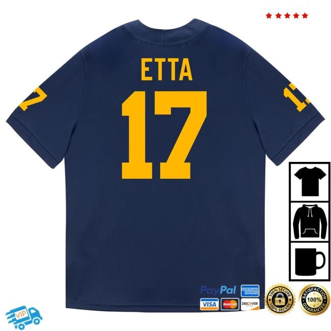 The M Den Michigan Wolverines #17 Enow Etta Student Athlete Blue Football Jersey New Shirt