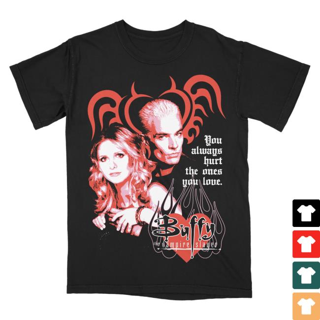 Official Studiohouse Designs Merch Store Buffy & Spike Premium Popover Shirt Black Studiohouse Designs Apparel Clothing Shop StudiohouseDesigns