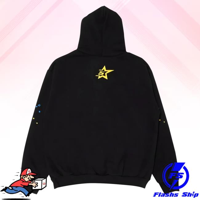 Official Sp5der Clothing Apparel Sp5der Sp5der P*Nk Pull Over Hoodie Black Sp5der Merch Store Shop