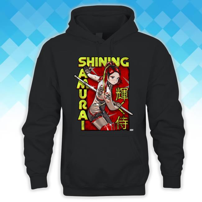 Shop AEW Hikaru Shida Shining Samurai Anime Shirt