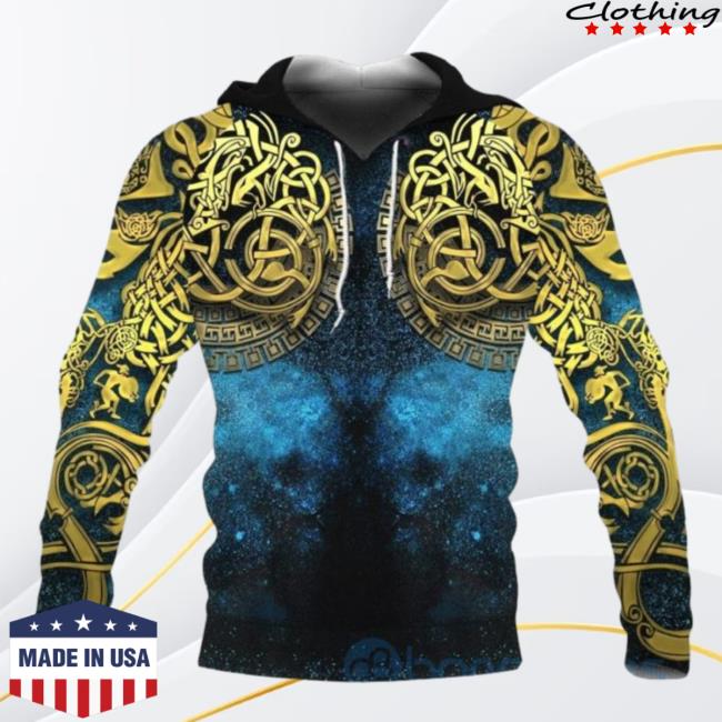 Official Banantees Vikings Celtic Knot Tattoo All Over Printed 3D Hoody