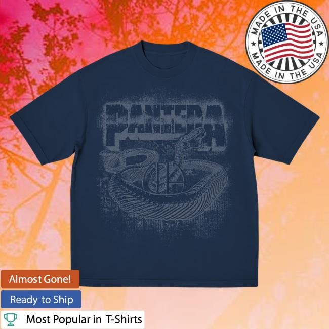 Pantera Navy Snake CFH 2025 Tour T Shirt Pantera Merch Store Official